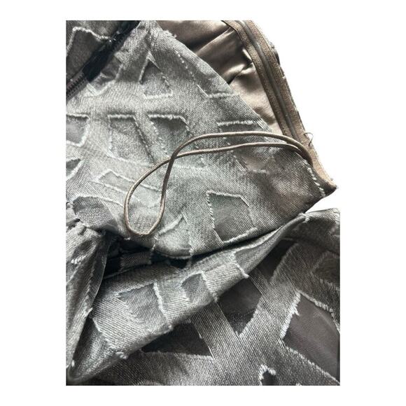Alice + Olivia Grey Kristin Strapless Gray Dress Textured Fit Flare Dress Mini M - Picture 6 of 10
